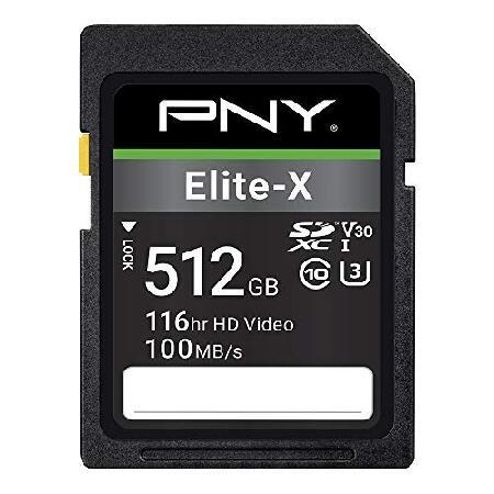 【平行輸入品】PNY 512GB Elite-X Class 10 U3 V30 SDXC フラッシ...
