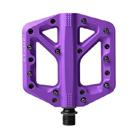 【平行輸入品】CRANKBROTHERS MTB用フラットペダル スタンプ1 S パープル