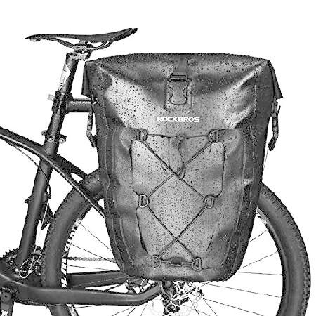 【平行輸入品】ROCKBROS バイクパニア 防水 27L 大容量 バイクバッグ リアラック 自転車...