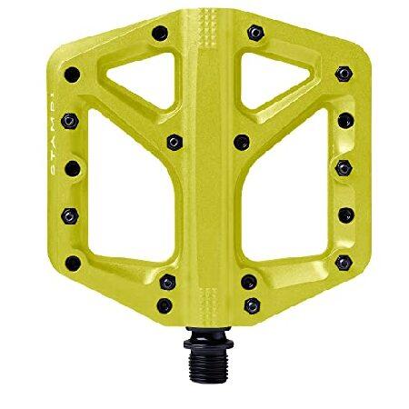 【平行輸入品】CRANKBROTHERS MTB用フラットペダル スタンプ1 L シトロン