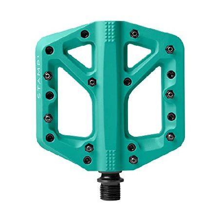 【平行輸入品】CRANKBROTHERS MTB用フラットペダル スタンプ1 S ターコイズ