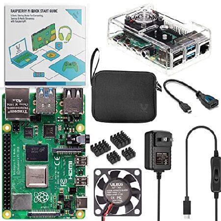 【平行輸入品】Vilros Raspberry Pi 4 ベーシックキット クリア透明ファン冷却ケー...