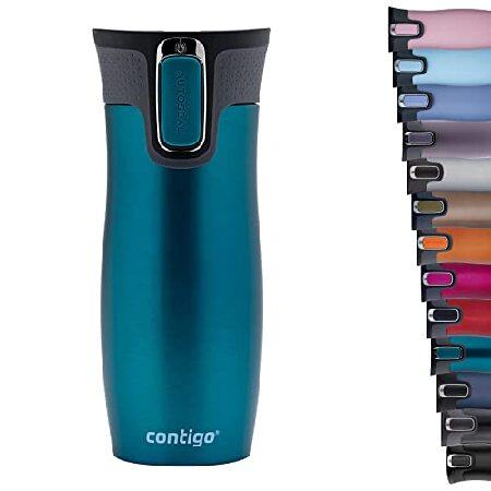 【平行輸入品】Contigo West Loop Autoseal トラベルマグ ステンレススチール...