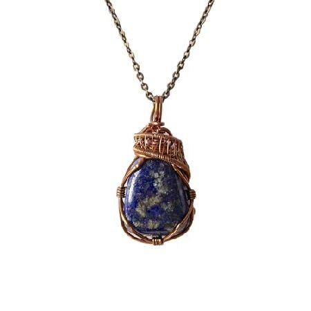 【平行輸入品】Raw Lapis Lazuli Necklace - Deep Blue Lapis...