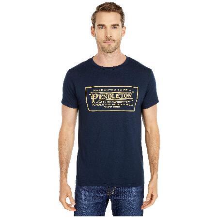 Pendleton メンズ クラシックロゴ 半袖Tシャツ US サイズ: Medium カラー: ブ...