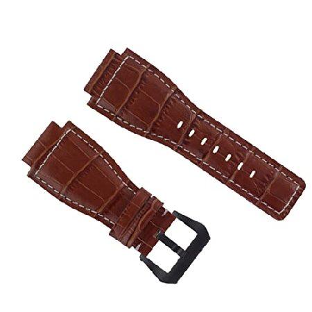 【平行輸入品】腕時計パーツ 互換品 24mm Replacement Leather Watch B...