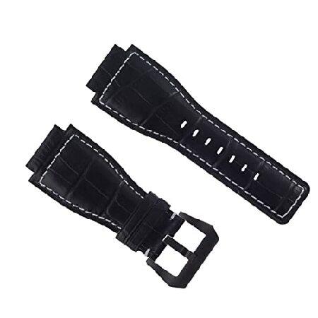 【平行輸入品】腕時計パーツ 互換品 24mm Replacement Leather Watch B...