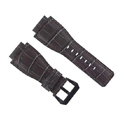 【平行輸入品】腕時計パーツ 互換品 24mm Replacement Leather Watch B...