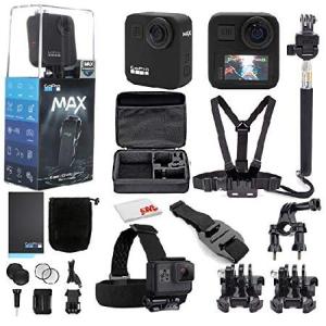 GoPro MAX 360 Waterproof Action Camera - Camera W/Touch Screen - Spherical 5.6K30 HD Video - 16.6MP 360 Photos - 1080p Live Streaming Stabilization -