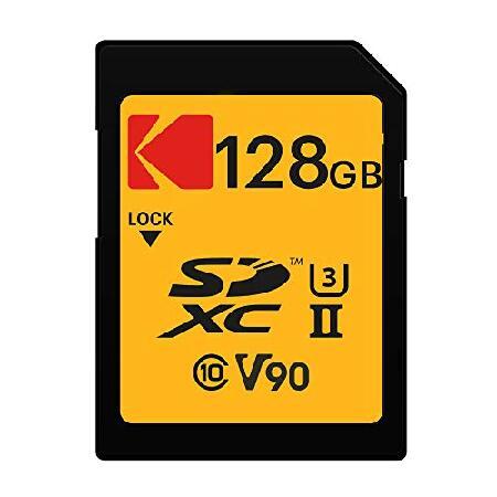 【平行輸入品】Kodak 128GB UHS-II U3 V90 Ultra Pro SDXCメモリ...