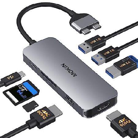 USB C デュアル HDMI マルチポート アダプター USB C ハブの MacBook Pro...