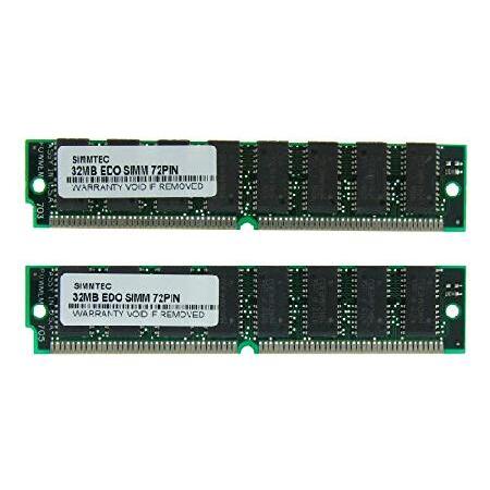 【平行輸入品】64MB (2X32MB) EDO ノンパリティ 60NS SIMM 72ピン 5V ...