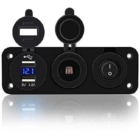 【平行輸入品】FXC 4 in 1 Marine Switch Panel, 12V 4.8A Du...