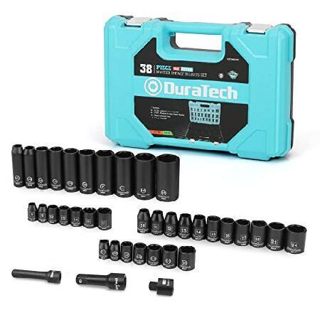 【平行輸入品】DURATECH 1/2インチ ＆ 3/8インチ ドライブインパクトソケットセット 3...