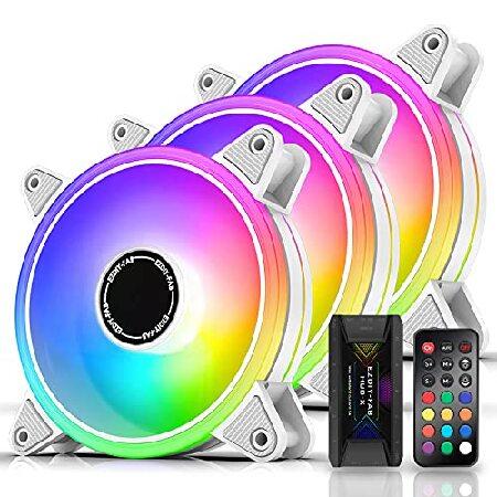 【平行輸入品】EZDIY-FAB ケースファン US-white rgb slim fan with...