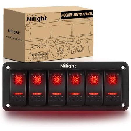 【平行輸入品】Nilight 6 Gang Rocker Switch Panel 5Pin On ...