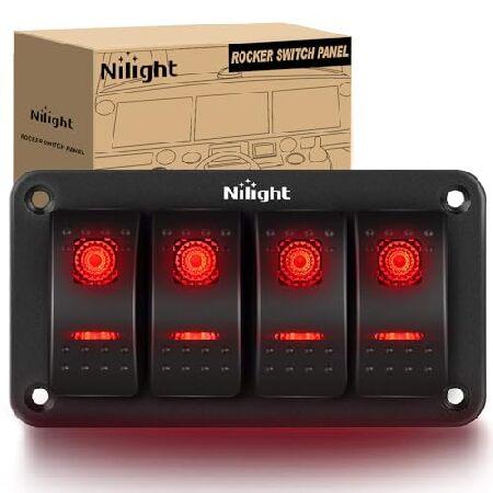 【平行輸入品】Nilight 4 Gang Rocker Switch Panel 5Pin On ...