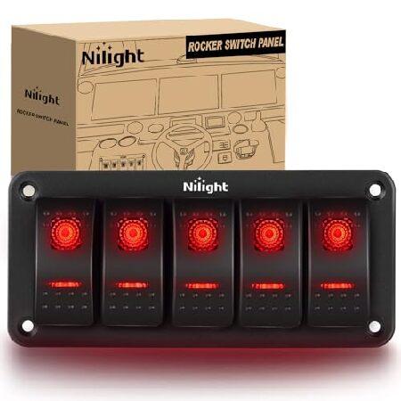 【平行輸入品】Nilight 5 Gang Rocker Switch Panel 5Pin On ...