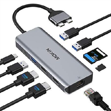 【平行輸入品】USB C - デュアルHDMIマルチポートアダプター USB Cハブ MacBook...