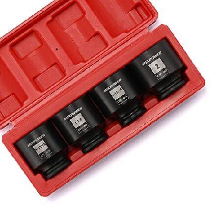 【平行輸入品】MIXPOWER 1/2インチ ドライブインパクトソケットセット インチ、Cr-Mo、...