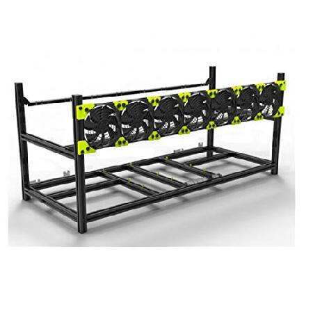 【平行輸入品】6/8 GPU アルミニウム 積み重ね可能 オープンエア マイニング コンピュータ フ...