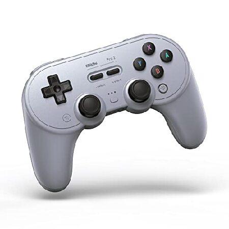 【平行輸入品】8Bitdo Pro 2 ゲームパッド(Gray バージョン) NS Switch・P...