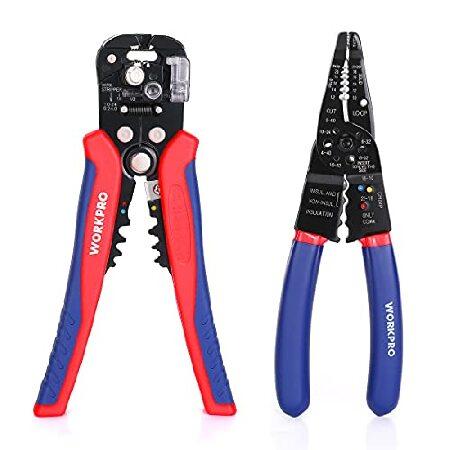 【平行輸入品】WORKPRO ワイヤーストリッパーセット 8インチ マルチツールストリッパー 8イン...