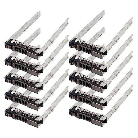 【平行輸入品】10個 2.5インチハードドライブキャディトレイ Dell PowerEdge Ser...