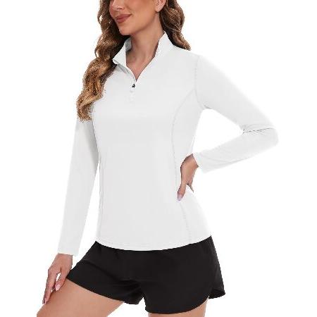 【平行輸入品】TACVASEN Women's Quarter Zip Pullover Summe...