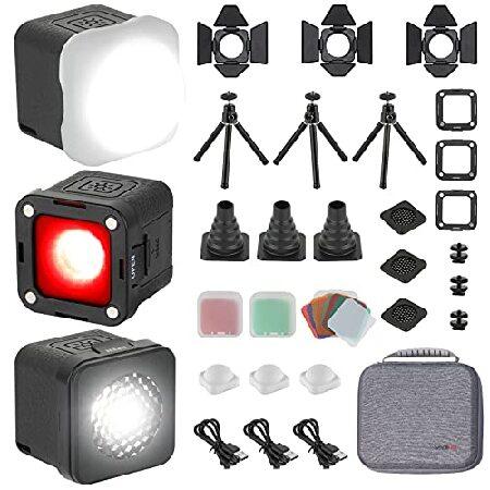 【平行輸入品】SmallRig RM01 ミニLEDビデオライト (3パック) 防水ポータブル照明キ...