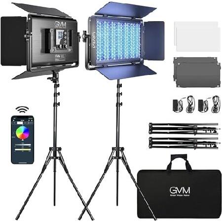 【平行輸入品】GVM 1500D RGB LED Video Light, 75W Video Li...