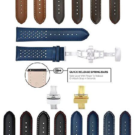 【平行輸入品】腕時計パーツ 互換品 22mm Perforated Leather Rally Wa...