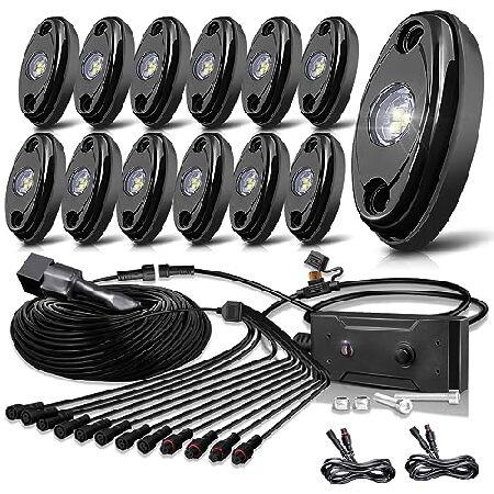 【平行輸入品】LEDMIRCY R1 White LED Rock Lights Kit 12PCS...