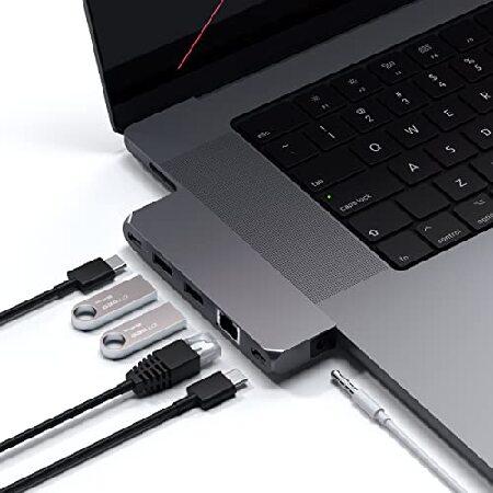 Satechi USB-C Proハブ ミニ 6-in-2 (スペースグレイ) USB4, USB-...