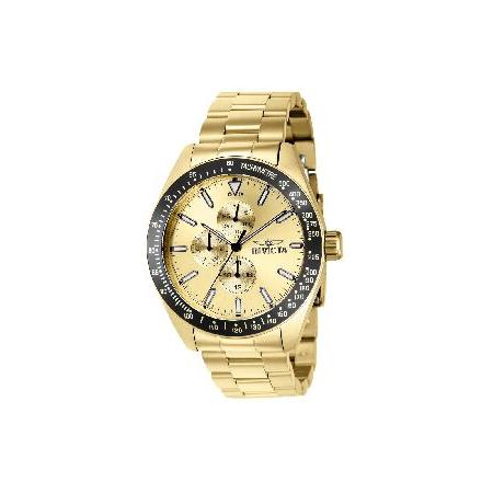 【平行輸入品】Invicta Aviator クオーツ ゴールドダイヤル メンズ腕時計 38970