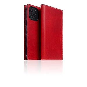 【平行輸入品】SLG レザーウォレットケース iPhone 13 Pro Max、D7 イタリア製ワックスレザーダイアリーフリップカバーカー