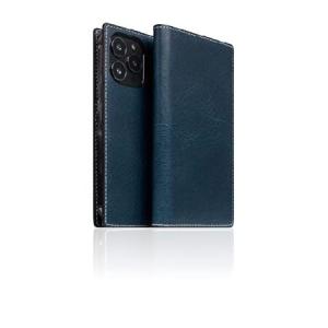 【平行輸入品】SLG レザーウォレットケース iPhone 13 Pro、D7 イタリア製ワックスレザーダイアリーフリップカバーカード
