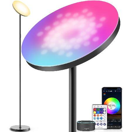 【平行輸入品】YHW Smart RGB LED Floor Lamp Works with Ale...