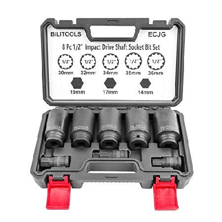 【平行輸入品】BILITOOLS 1/2インチ ドライブディープアクスルナット スピンドルインパクト...
