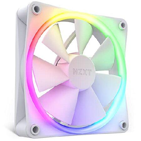 【平行輸入品】NZXT F120RGB 120mm RGB対応ホワイト PCケースファン RF-R1...