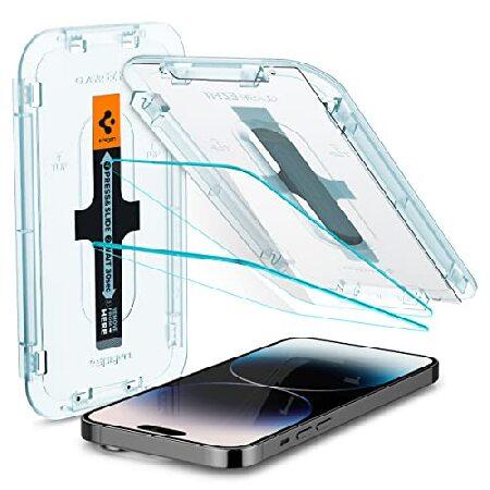 【平行輸入品】Spigen EZ Fit ガラスフィルム iPhone 14 Pro 用 貼り付けキ...