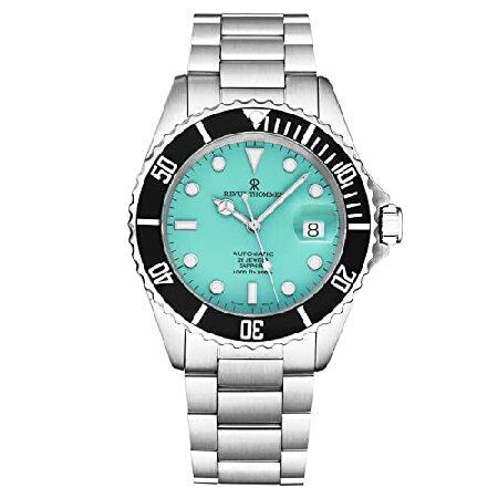 【平行輸入品】Revue Thommen Men's 'Diver' Green Dial Stai...