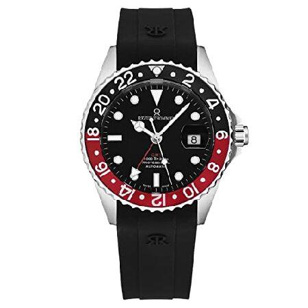 【平行輸入品】Revue Thommen Men's 'Diver' Black Dial Blac...