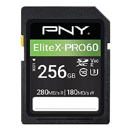 【平行輸入品】PNY 256GB EliteX-PRO60 UHS-II SDXCメモリーカード -...