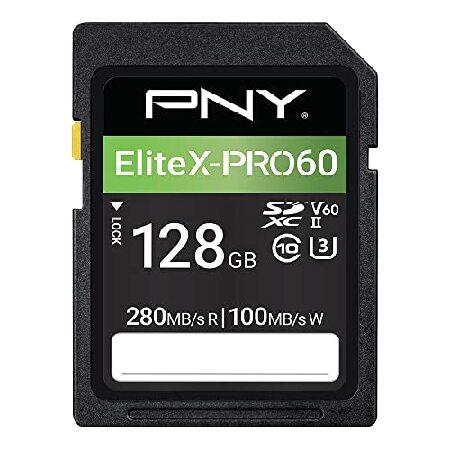 【平行輸入品】PNY 128GB EliteX-PRO60 UHS-II SDXCメモリーカード -...