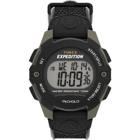 【平行輸入品】Timex メンズ Expedition 41mm 腕時計 - ブラックストラップ デ...