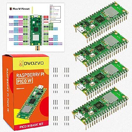 【平行輸入品】DVOZVO 4Pack Raspberry Pi Pico W with Pre-S...