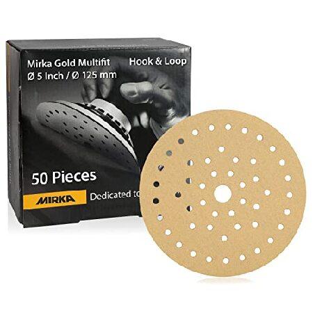 【平行輸入品】Mirka Gold Multifit 5インチ サンドペーパーグリット フックとルー...
