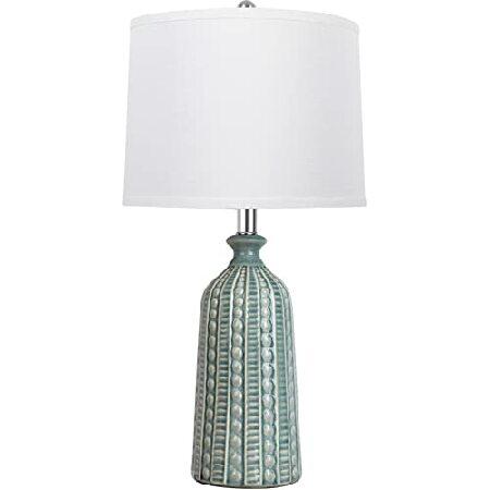 【平行輸入品】JUNNAI Green Ceramic Table Lamp 24.5": 3-Wa...