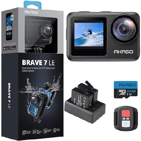 【平行輸入品】AKASO Brave 7 LE 4K30FPS 20MP WiFi Action C...